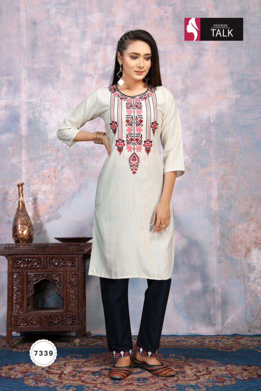 Ft Neha 1 Ethnic Wear Heavy Rayon  Embroidery Latest Fancy  Readymade  Kurti Bottom Collection